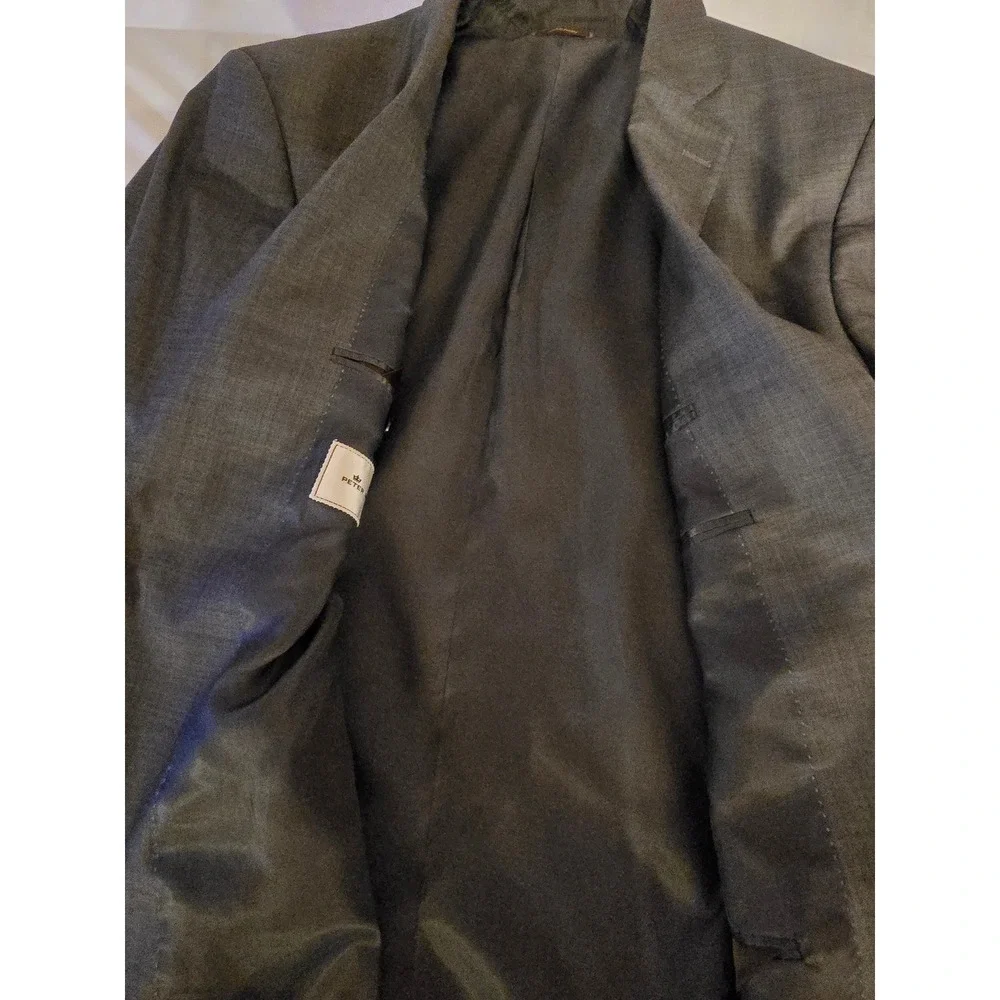 Peter Millar Men's 50T Gray Wool Blazer‎ Jacket 2 Button Classic Fit